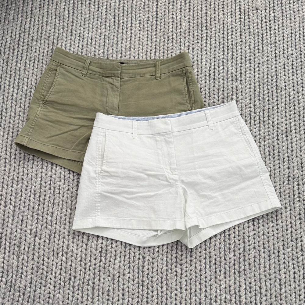 J. Crew Olive and White Women's Shorts